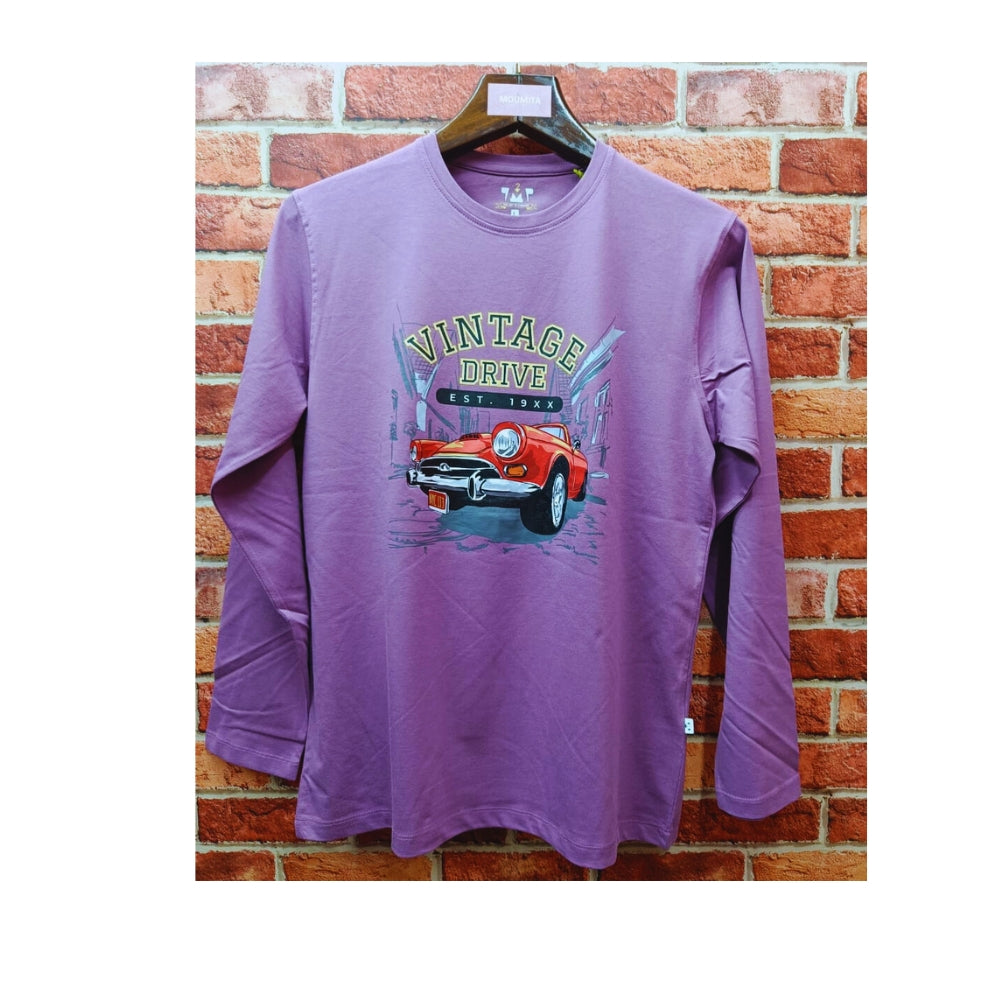 Mens Premium Long Sleeve T-Shirt-Vintage Lavender
