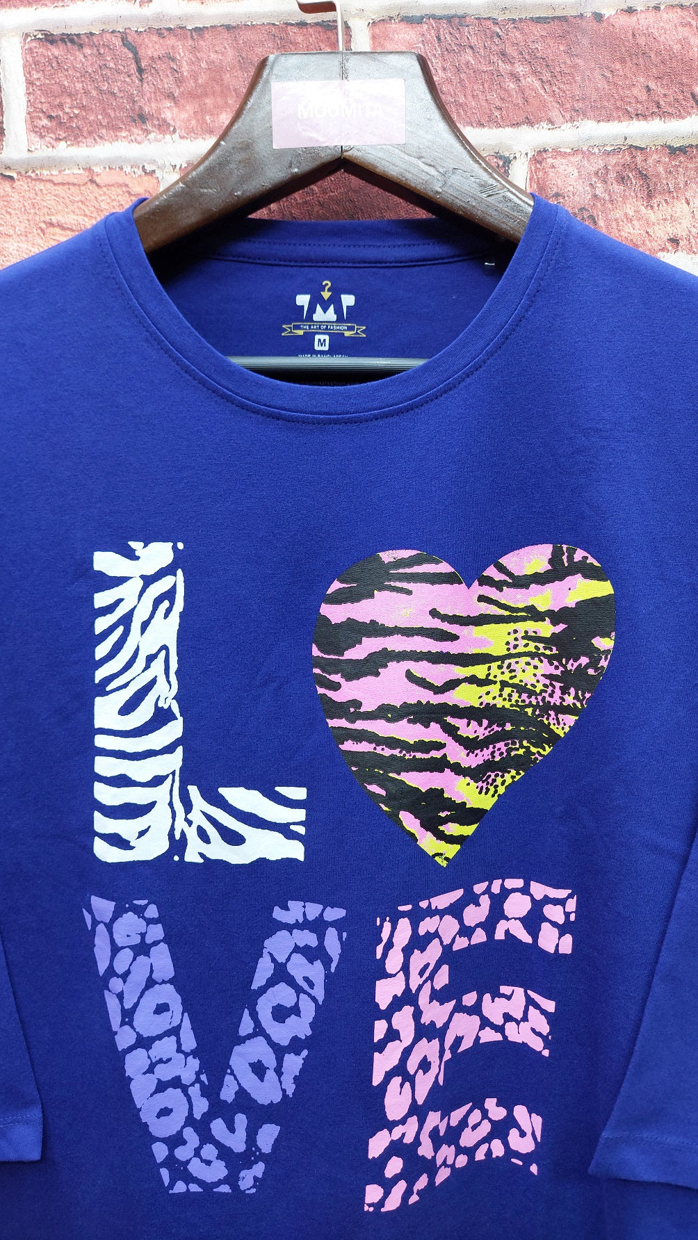 Womens Premium Full Sleeve T-Shirt-Love Blue