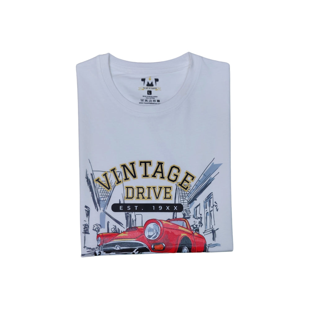 Mens Premium Long Sleeve T-Shirt-Vintage White