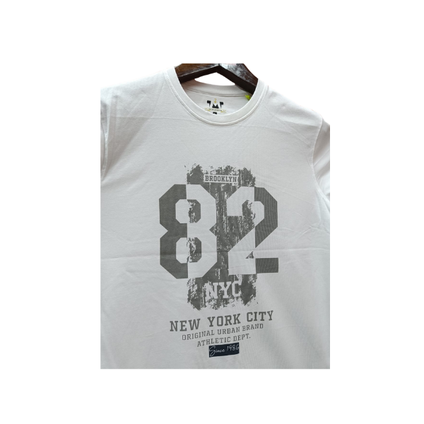 Mens Premium Long Sleeve T-Shirt-New York City White
