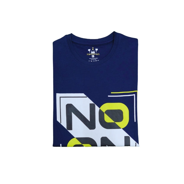 Mens Premium Long Sleeve T-Shirt-No On Blue