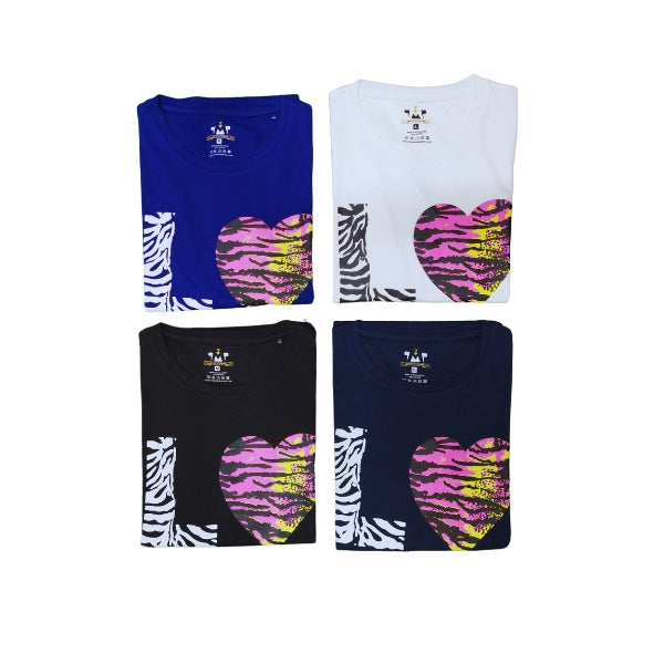 Womens Premium Full Sleeve T-Shirt-Love Navy