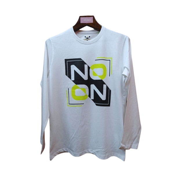 Mens Premium Long Sleeve T-Shirt-No On White