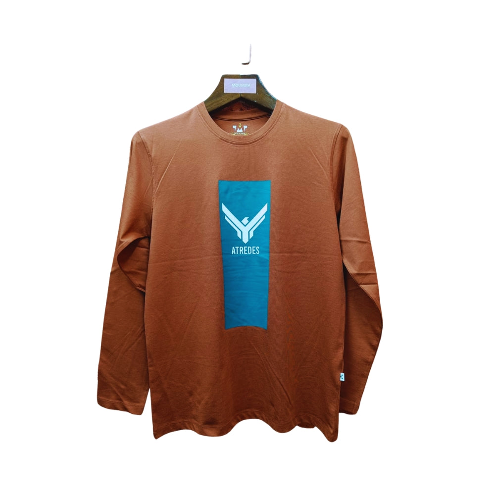 Mens Premium Long Sleeve T-Shirt-Artreds Orange