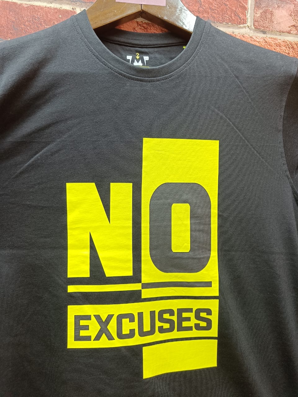 Mens Premium Long Sleeve T-Shirt-No Excuse Black