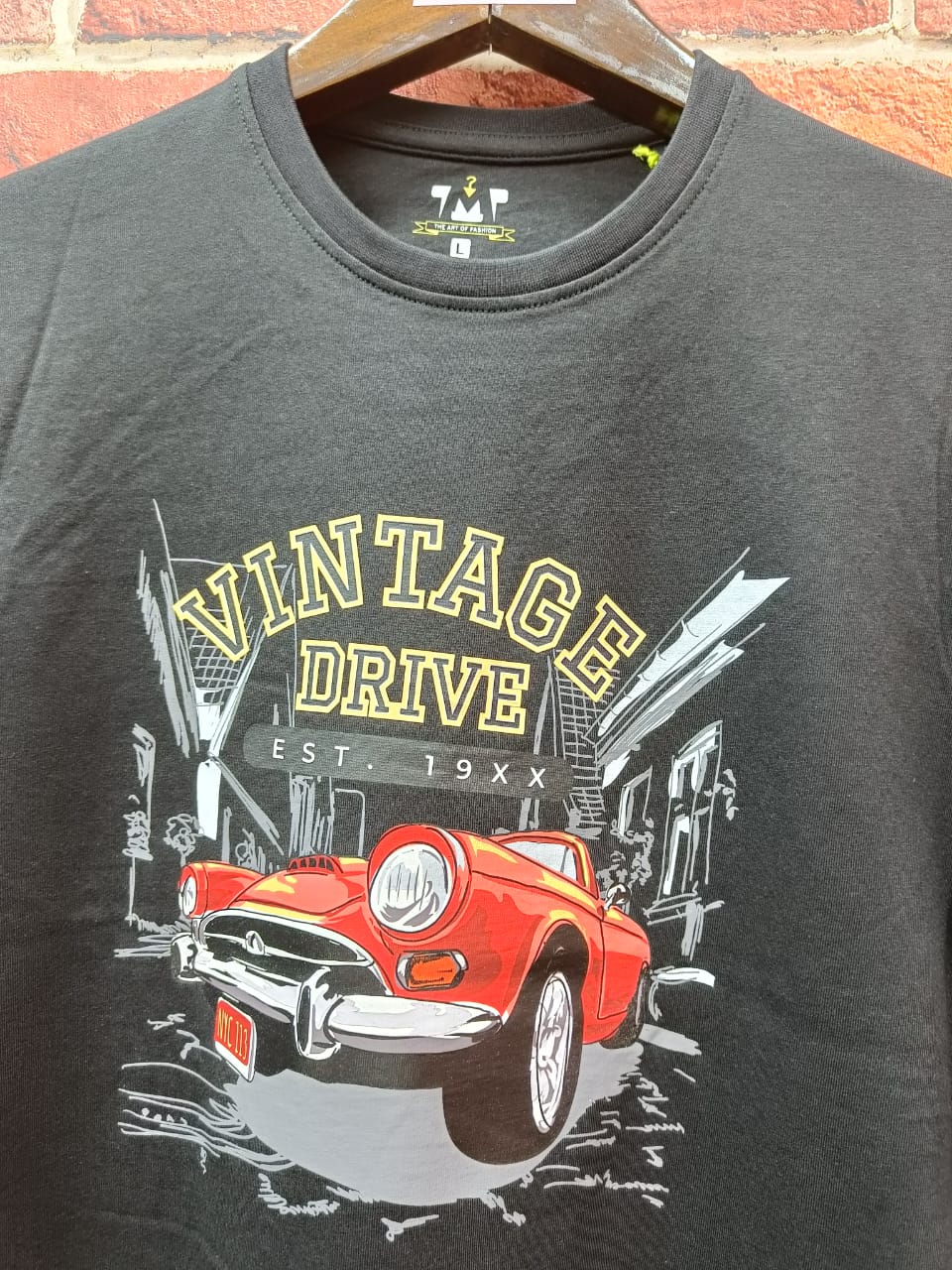 Mens Premium Long Sleeve T-Shirt-Vintage Black