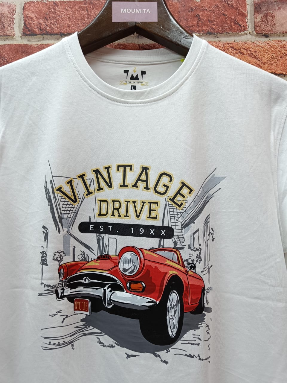 Mens Premium Long Sleeve T-Shirt-Vintage White