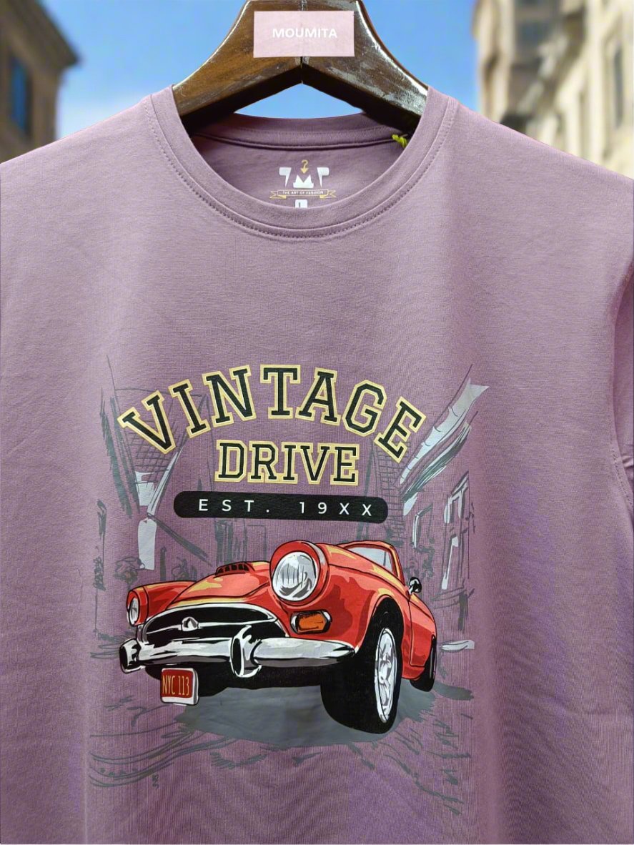 Mens Premium Long Sleeve T-Shirt-Vintage Lavender