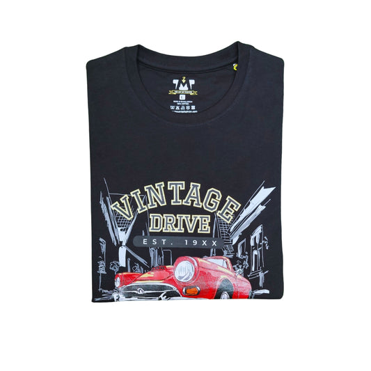 Mens Premium Long Sleeve T-Shirt-Vintage Black