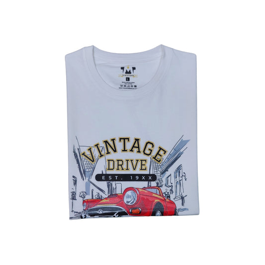 Mens Premium Long Sleeve T-Shirt-Vintage White