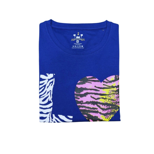 Womens Premium Full Sleeve T-Shirt-Love Blue