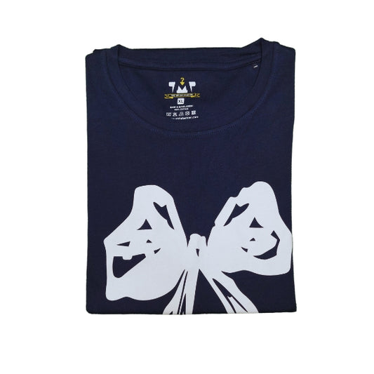 Womens Premium Full Sleeve T-Shirt-Flower Navy