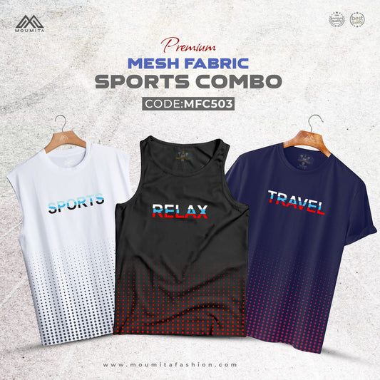 China Mesh Fabric Sports Tshirt | MFT-503