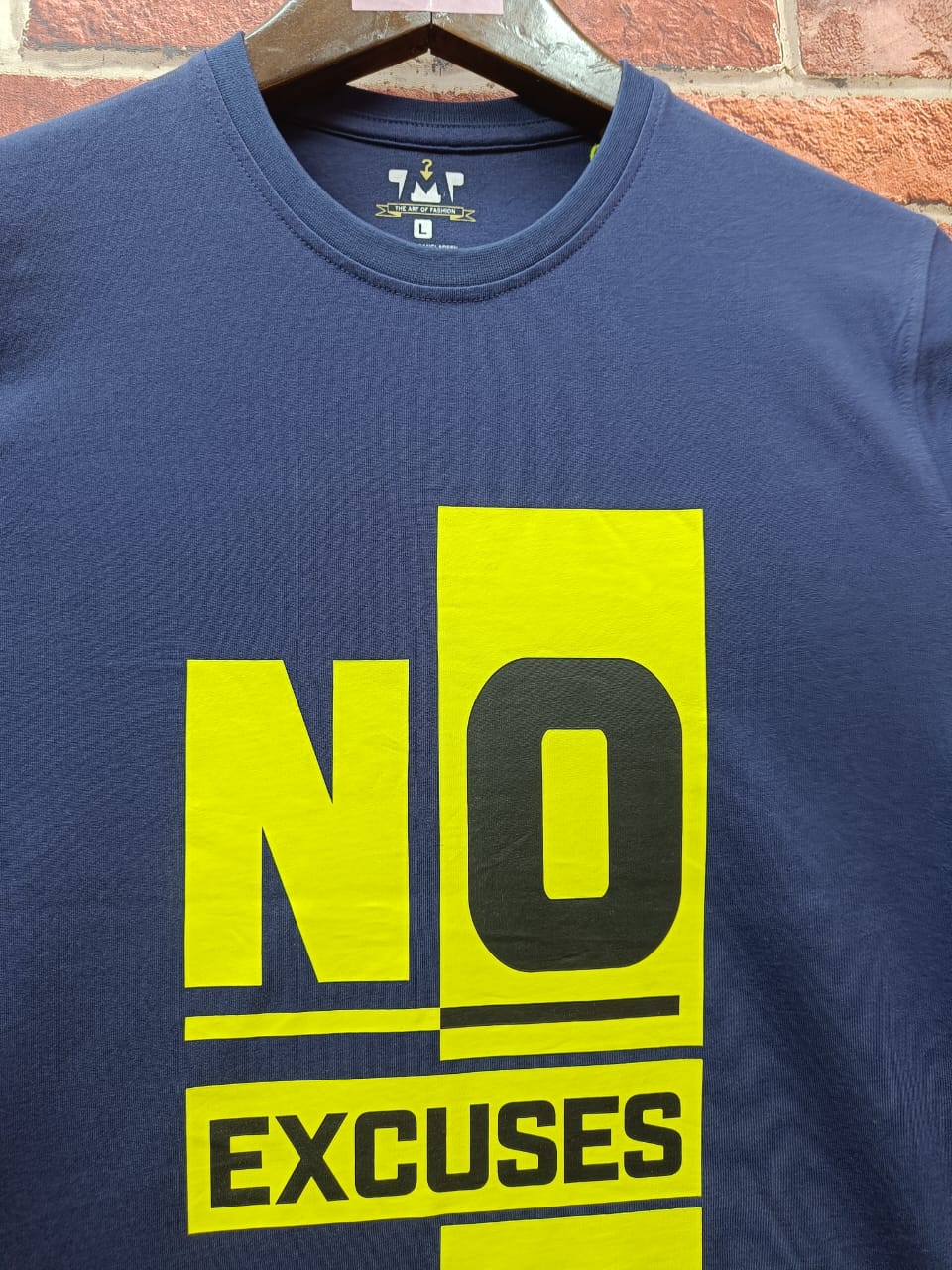 Mens Premium Long Sleeve T-Shirt-No Excuse Blue