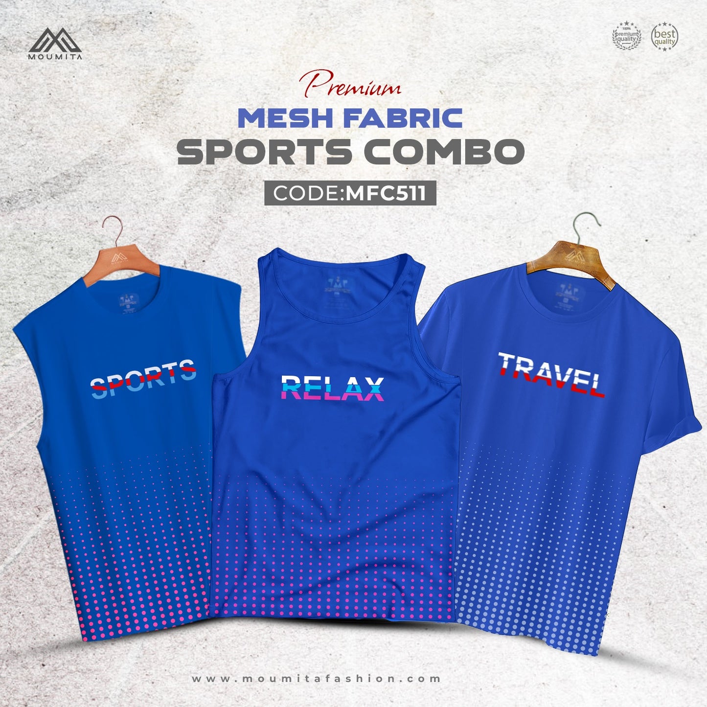 Premium Mash Fabrics Sports Combo - MFC510